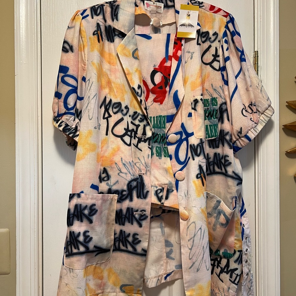 Pantsuit- Fun Graffiti Print